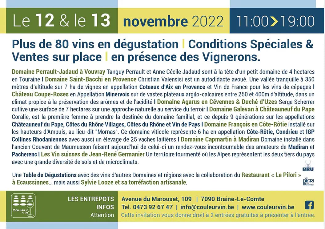 Grande dégustation Couleur Vin 2022