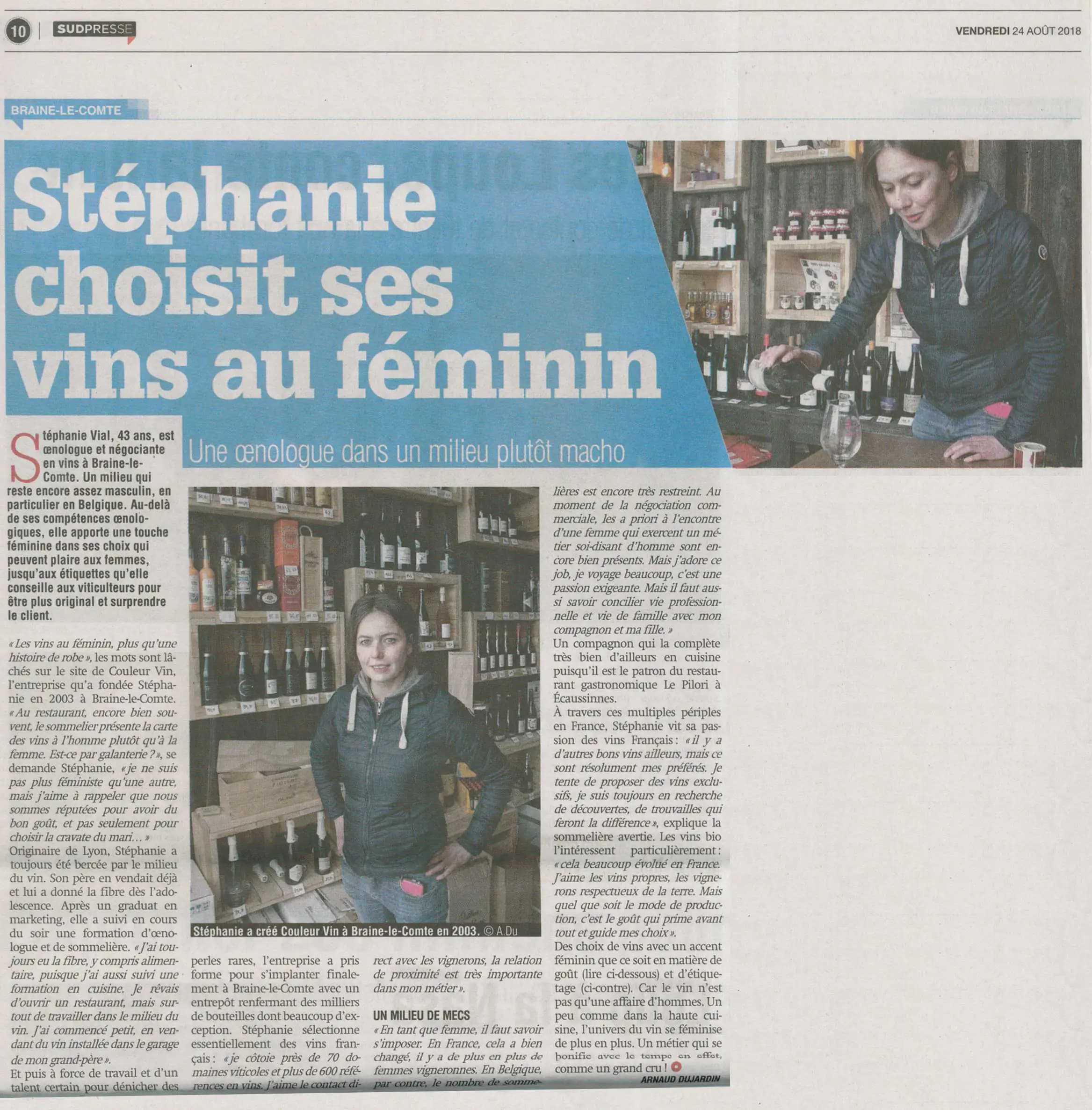 Article Sud Presse – Août 2018